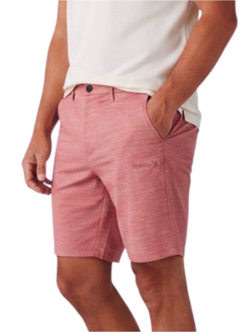 Hurley Men's Shorts Coral Heathered Stretch Hybrid Flat Front Sz 38x9